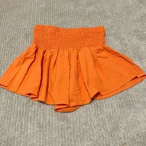 Orange flowy shorts